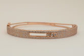 Sliding Zirconia 92.50 Silver Bracelet